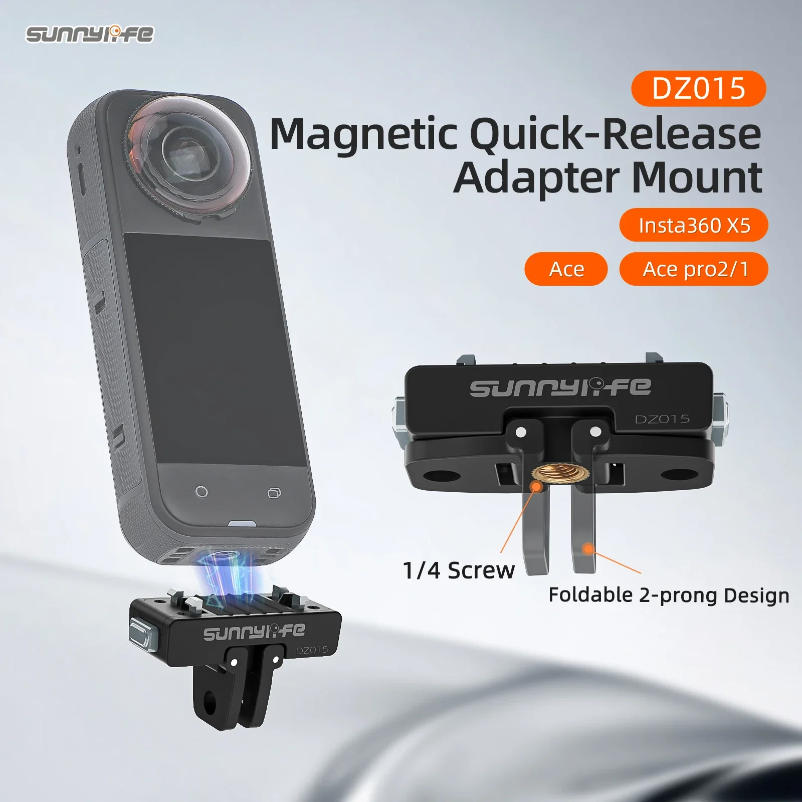 

Magnetic Quick Release Adapter for Insta360 X5/Ace Pro 2/Ace Pro/Ace Action Camera Mount for Selfie Stick Accessories