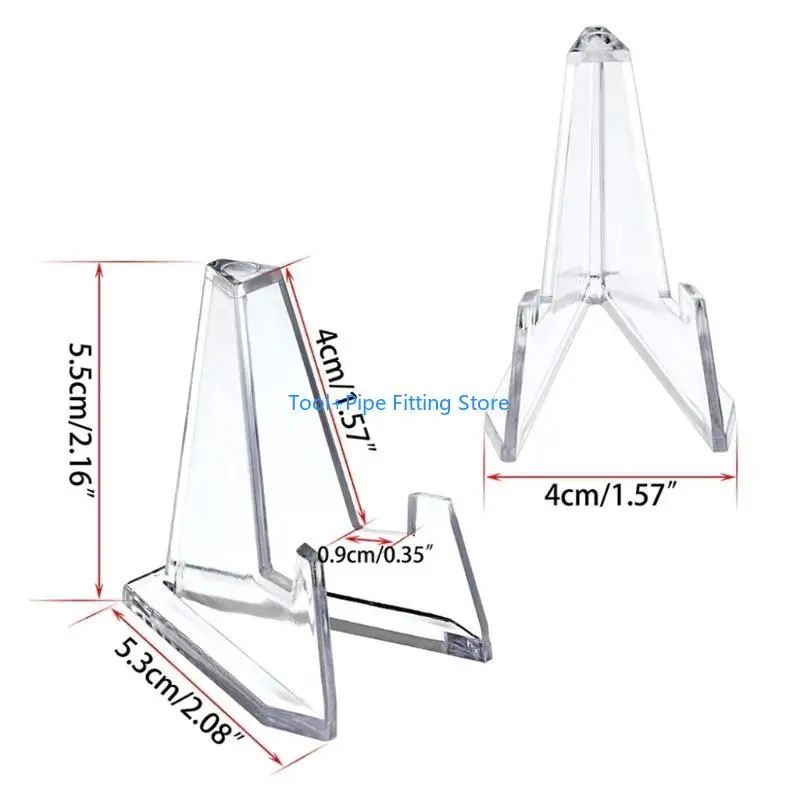 F92B 5PCS 아크릴 스탠드 미니 코인 디스플레이 스탠드 이젤 홀더 랙 선반 수집 가능한 동전 캡슐 챌린지 메달 카드