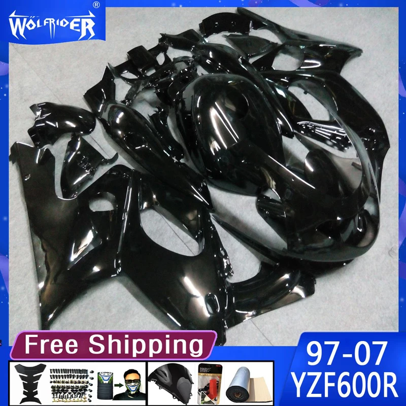 

Motorcycle ABS plastic fairings for YZF600R 1997 - 2007 Motorbike YZF600R 97-07 black grey fairing Manufacturer Customize cover