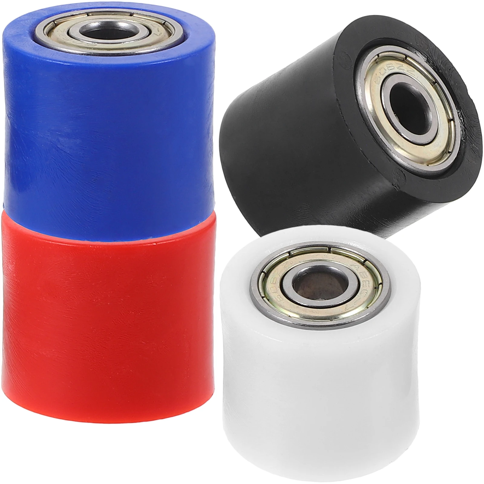 

4pcs Motorcycle Chain Tensioner Guide Wheel Universal Chain Roller Bearing Plastic Wheel for Bike Stability Performance