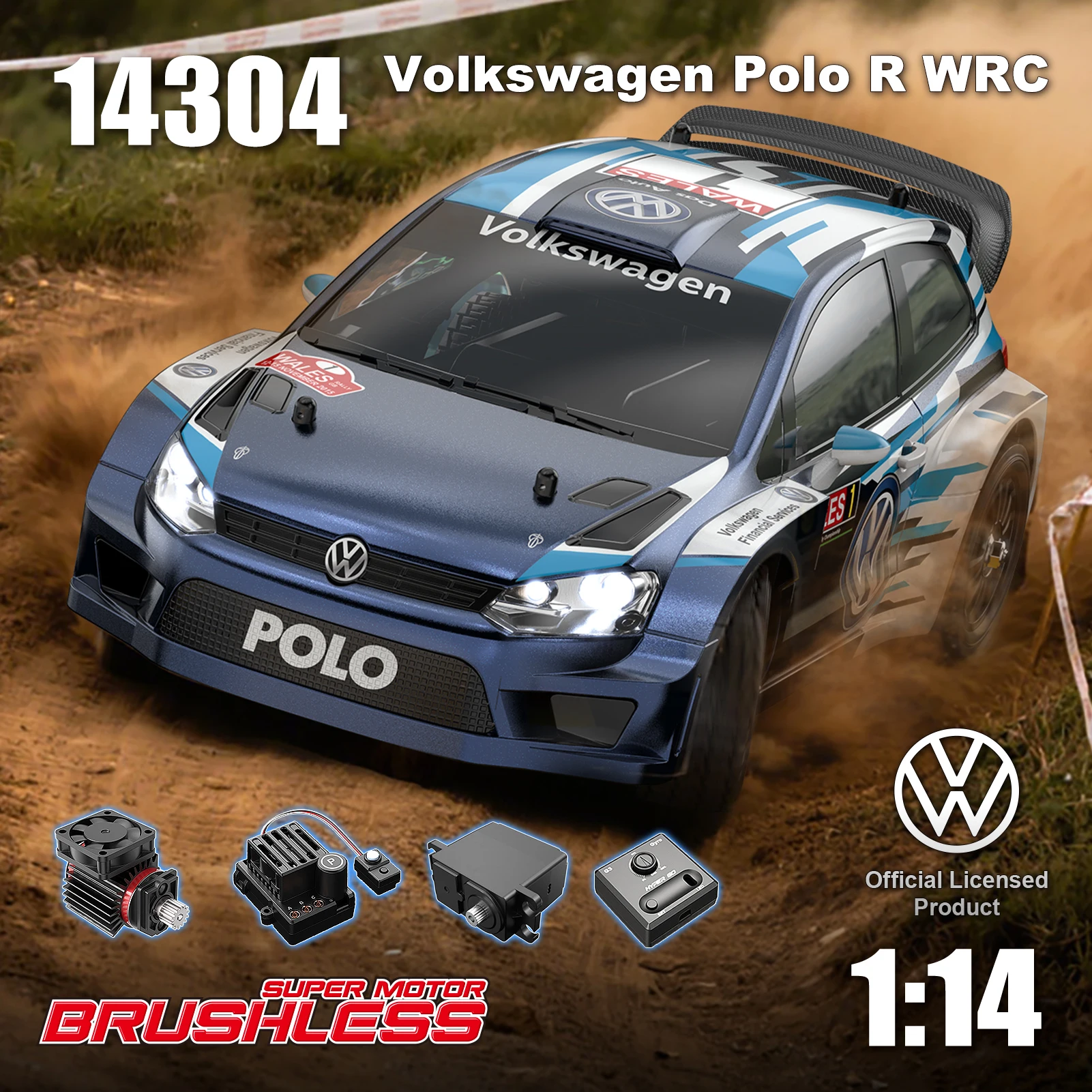 

New Mijiaxin 14304 Drift Rally Car Flat Run High Speed Brushless Simulation RC Car Model Off Road Remote Control Car Model