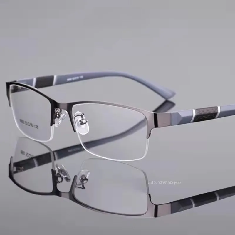 Metal Anti-blue Light Men Business Eyewear Farsighted Reading Glasses Eyeglasses Diopter 0 +1.0 +1.5 +2.0 +2.5 +3.0 +3.5 +4.0