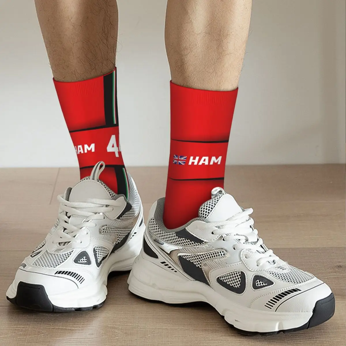 F1 2025 - #44 Hamilton Socks Harajuku Super Soft Stockings All Season Long Socks Accessories for Man\'s Woman\'s Gifts
