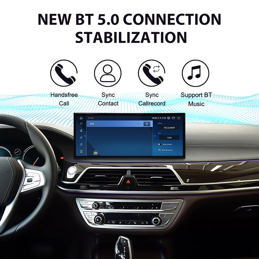 HL Carplay 15.8 Inch Android 14 For BMW 7 G11 G12 2016 2017 2018 Car Multimedia Player GPS Navigation Car Radio Screen Head Unit