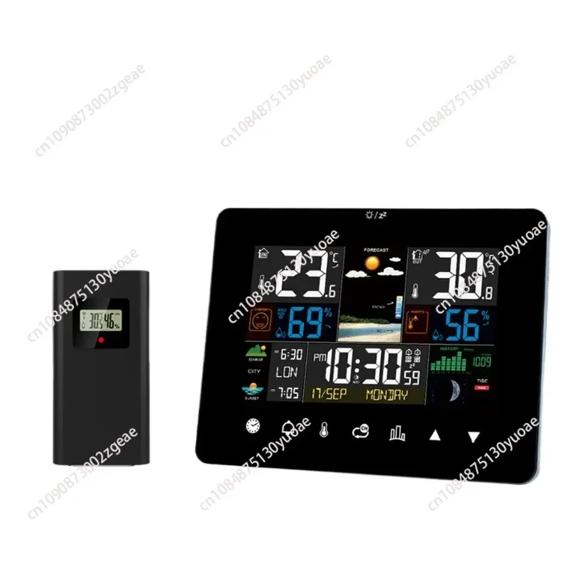 New Color Screen Touch Weather Clock 3362G RF Sensing Thermometer Weather Forecast Clock Big Screen Weather Station