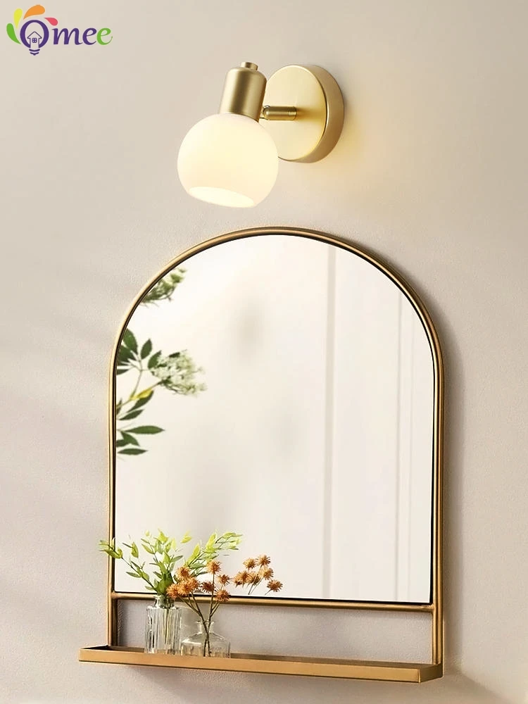 Modern Wall Light 2/3 Head Glass cover Bathroom Light Washroom Vanity Mirror Iron Interior Home Decoration Minimalist Lighting