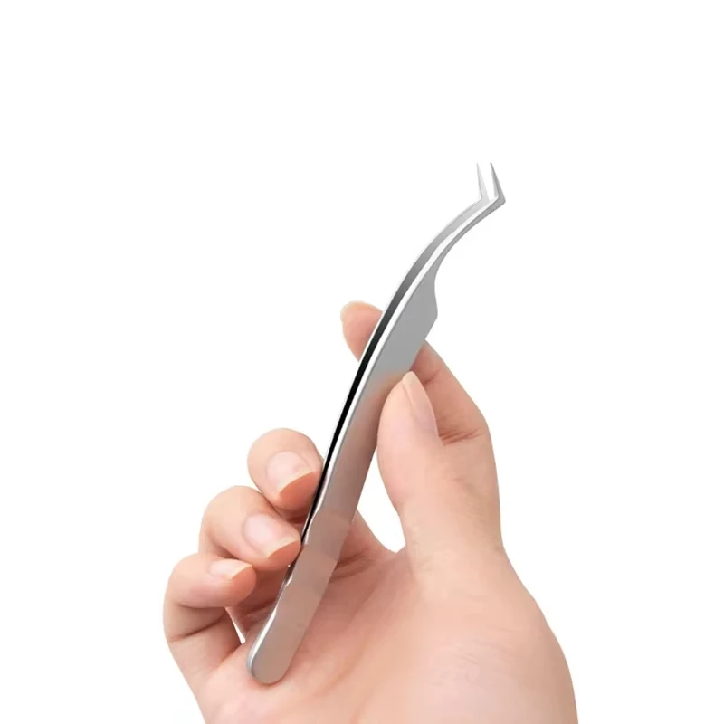 Pinzette per ciglia Pinzette per strumenti di trucco con ritenzione stabile Pinzette per fioritura ad alta precisione per uso domestico Bellezza per l'estensione delle ciglia