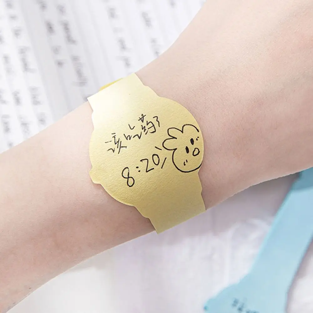 Watch Shape Sticky Note Pads, Do List Paper, Despertador, Pulseira Sticky Labels, Tearable N Times Sticky Sticky Reminder