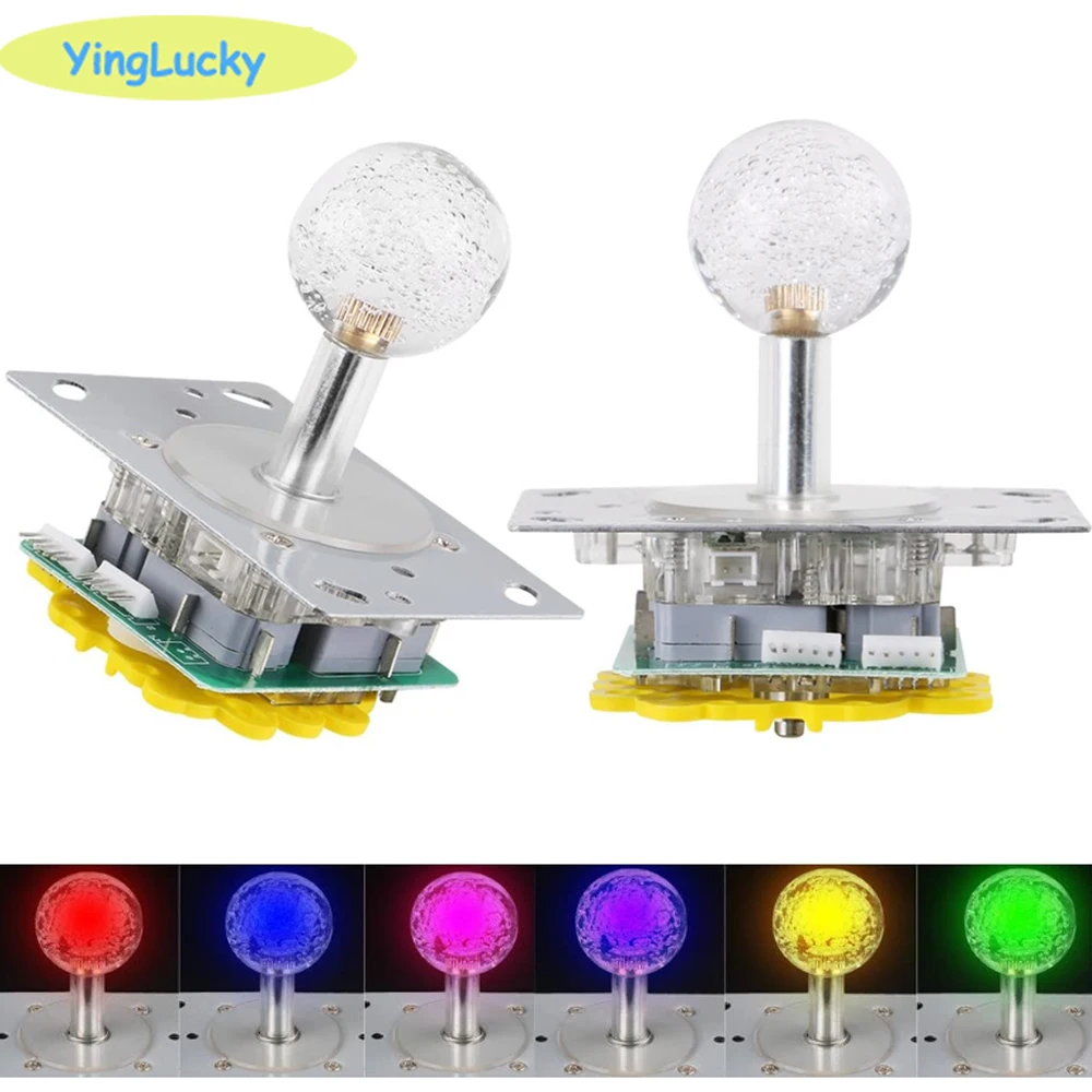Joystick zręcznościowy Joystick LED 12 V Kolorowe światła Podświetlany joystick Do gier zręcznościowych Maszyna wędkarska