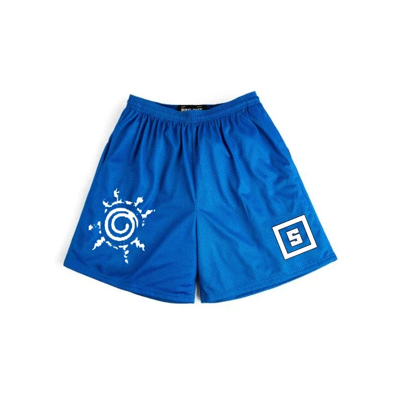 Anime Shorts Männer Teufel Obst Manga Sport Shorts zu Fitness Fitness 3D-Druck Bermuda Masculina schnell trocknen Mesh übergroße Boards horts