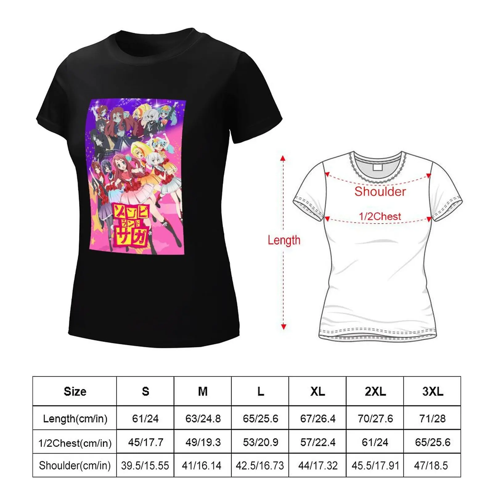 Zombie Land Saga - poster T-Shirt summer top hippie clothes anime clothes shirts graphic tees fashion woman blouse 2024