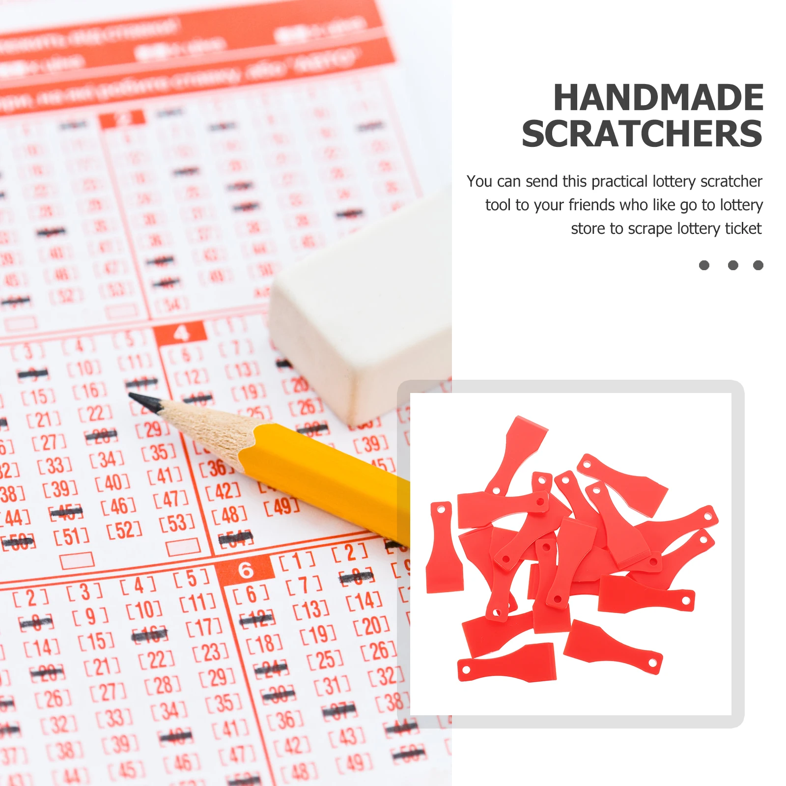 

20pcs Lottery Scratch Tool Plastic Sticker Tickets Portable Lightweight Compact Size DIY Craft Supplies Hand Tools