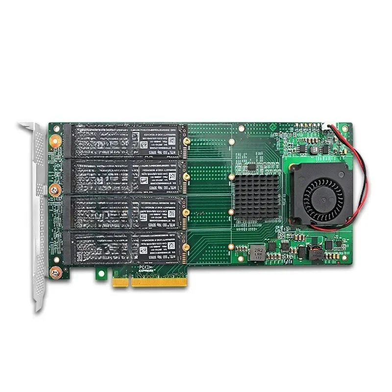 Pièces pour carte d'extension Lin kre al NV Me PCIe x8 à 4 ports M2SSD, grand dissipateur thermique PLX8724