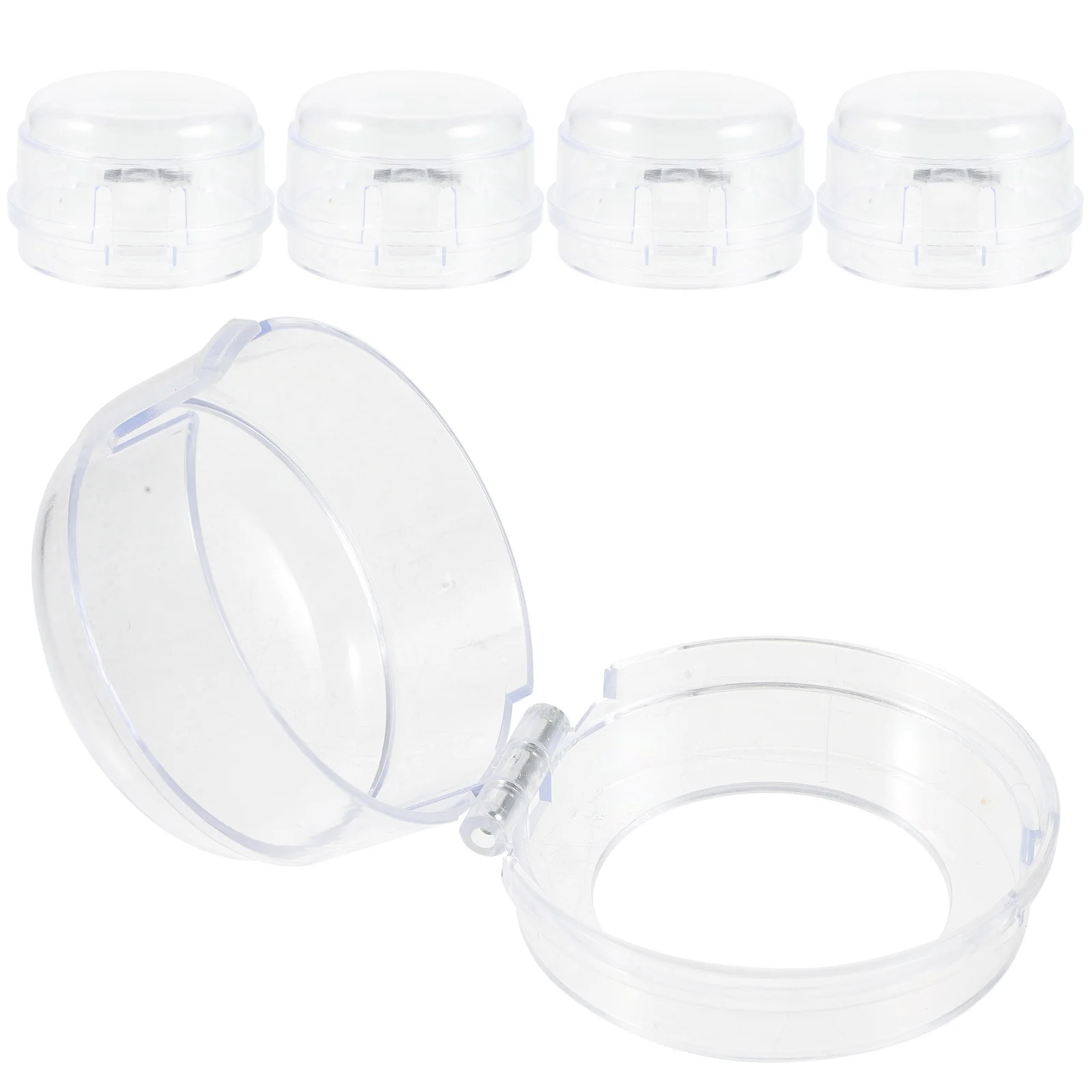 5 قطعة مقبض موقد غاز يغطي البلاستيك مقاومة للحرارة مقبض الفرن حماة السلامة حفلة موقد الحرس المطبخ حارس السلامة