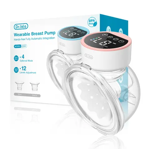 Dr.isla 전기 유방 펌프(19/24mm 플랜지 포함) 휴대용 핸즈프리 웨어러블 유방 펌프 Silent Comfort Breast Milk Extractor
