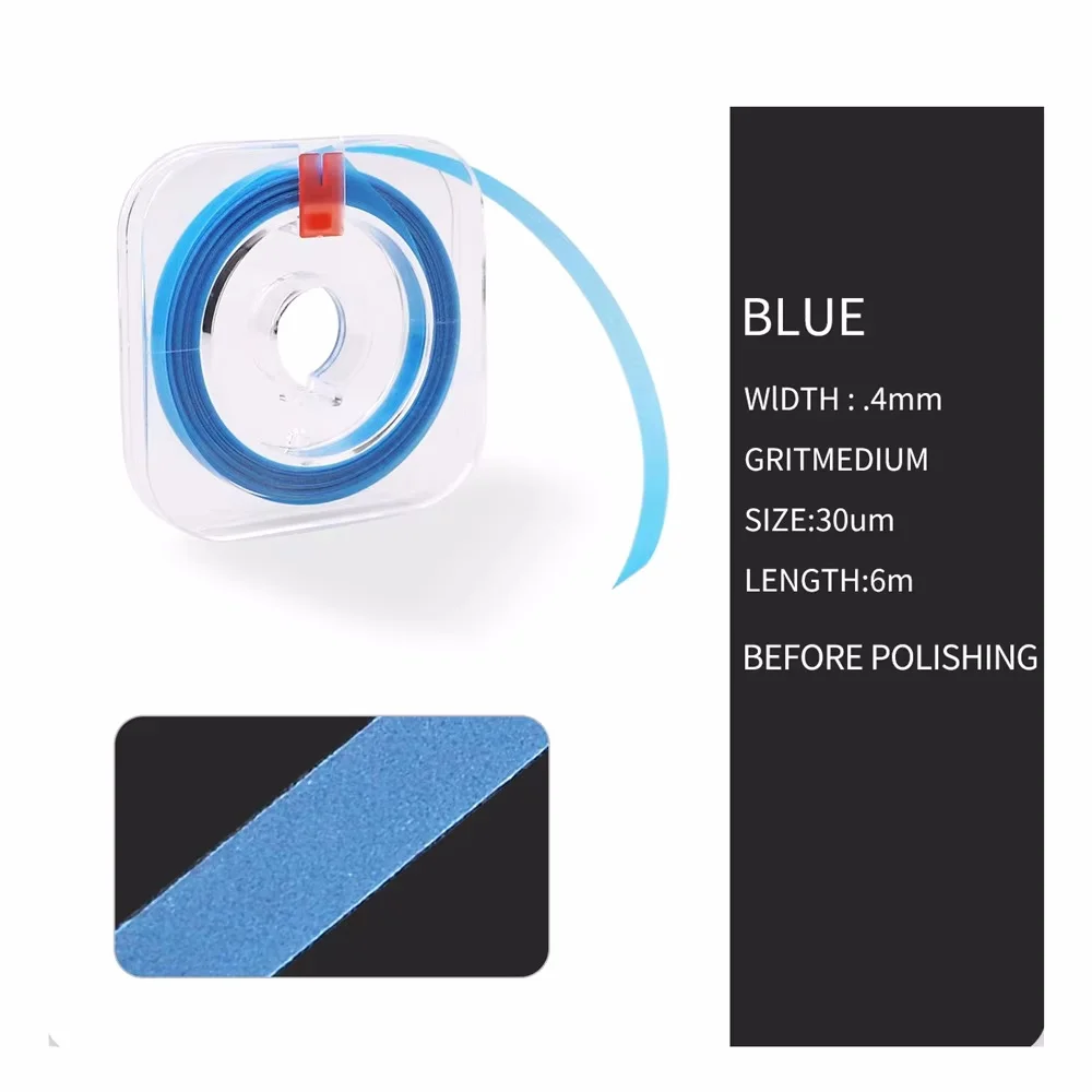 JUMTOP Dental Polishing Strip 6m×4mm - Resin Abrasive Band for Teeth Grinding, Shaping and Smoothing in Dental Procedures