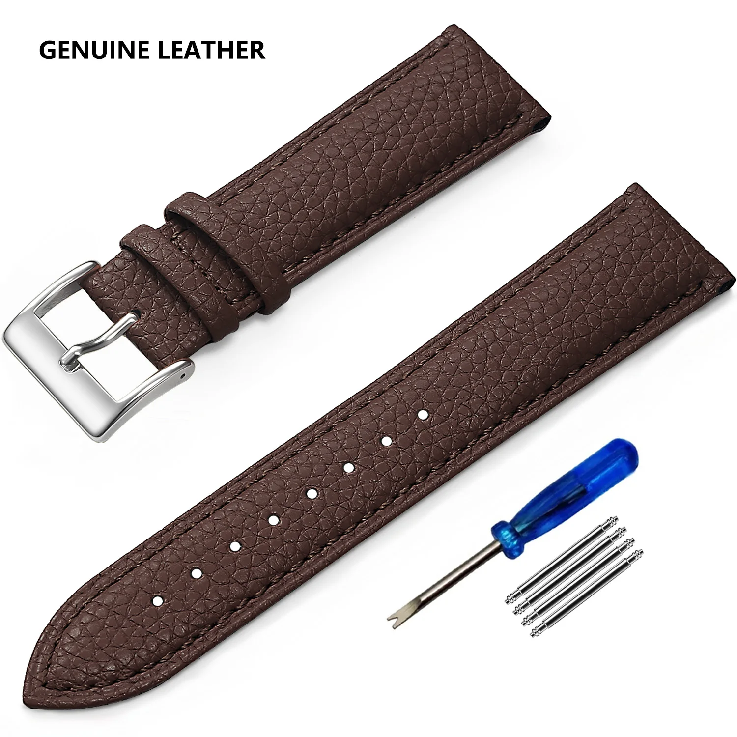 Genuine Leather Watch Band, Multiple Sizes