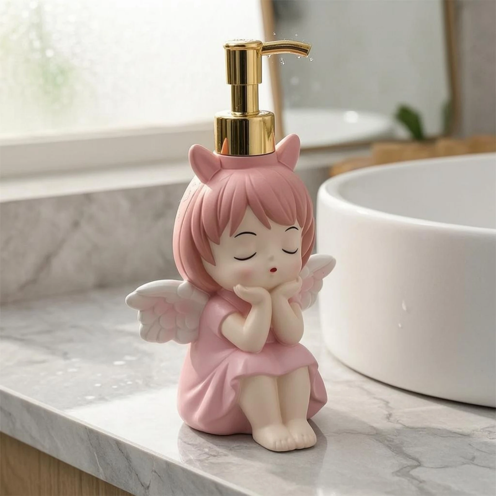 Angel Dispenser Bottle Resin Pump Soap Bottle Lotion Dispenser ABS