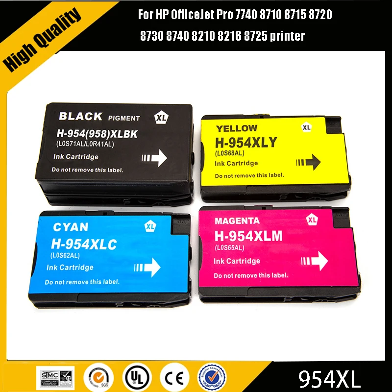 

Enkshop Compatible for hp954 ink cartridge 954 XL 954XL For HP OfficeJet Pro 7740 8710 8715 8720 8730 8740 8210 8216 8725 printe