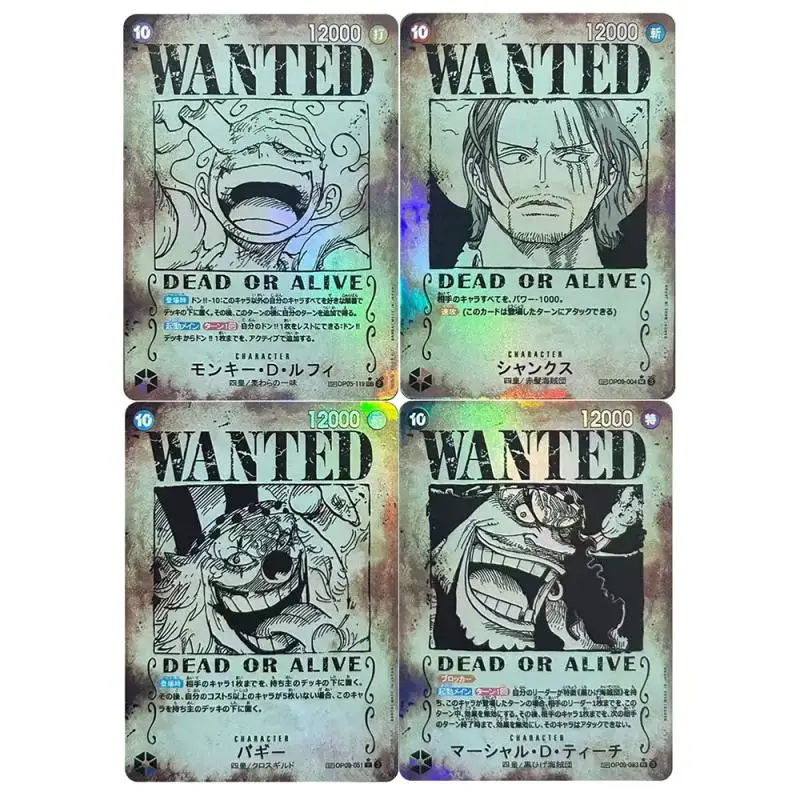 Anime ONE PIECE DIY ACG Teach Shanks Buggy Luffy Ace Marco Newgate Kaidou Game Collectible Cards Toys for boys Birthday Present