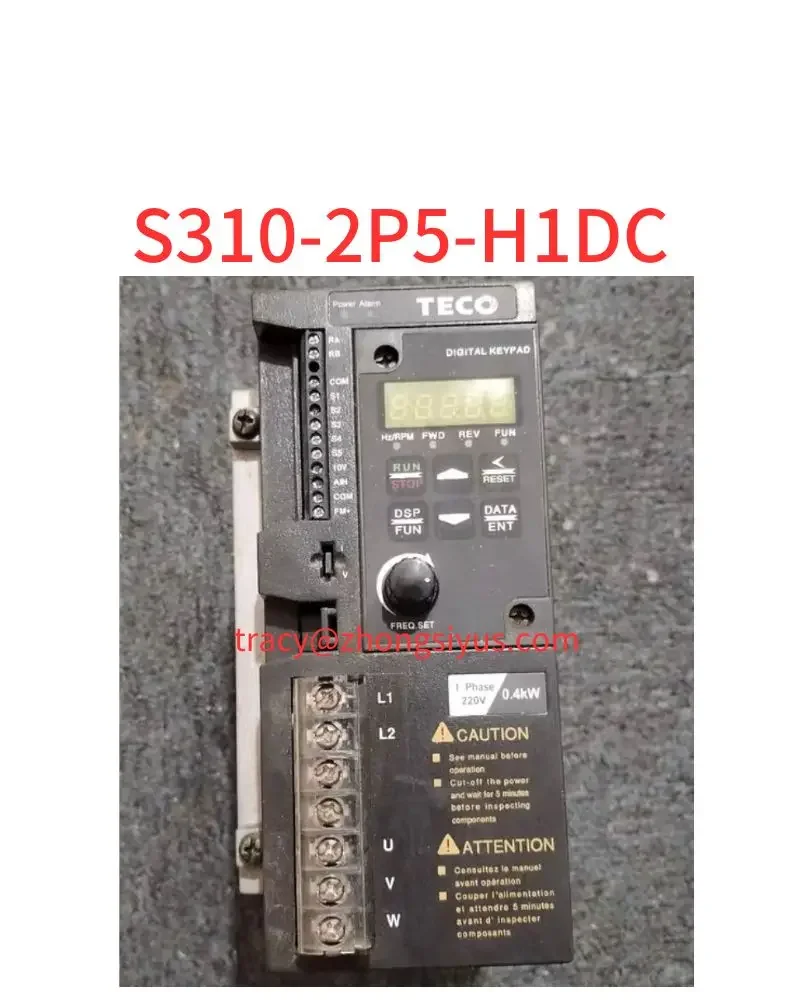 

Used S310 converter, S310-2P5-H1DC, 0.4 kw 220V, function package