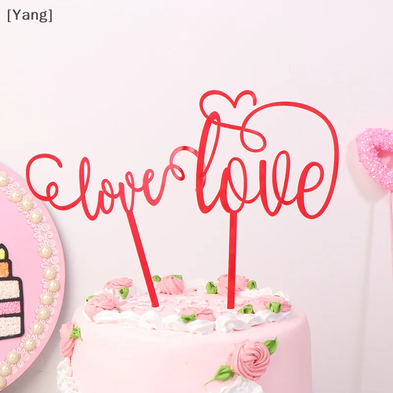 Valentine’s Day Plastic Cupcake Topper Red Love Letter Cake Decor Happy Valentine Party Decor For Home 2025 Celebrate February 1