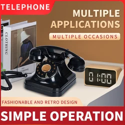 Retro plug-in landline, office and home decoration telephone, home fixed wired telephone, rural creativity nostalgia