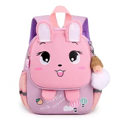 Mochila escolar antipérdida de dibujos animados para niños y niñas, morral escolar resistente al agua