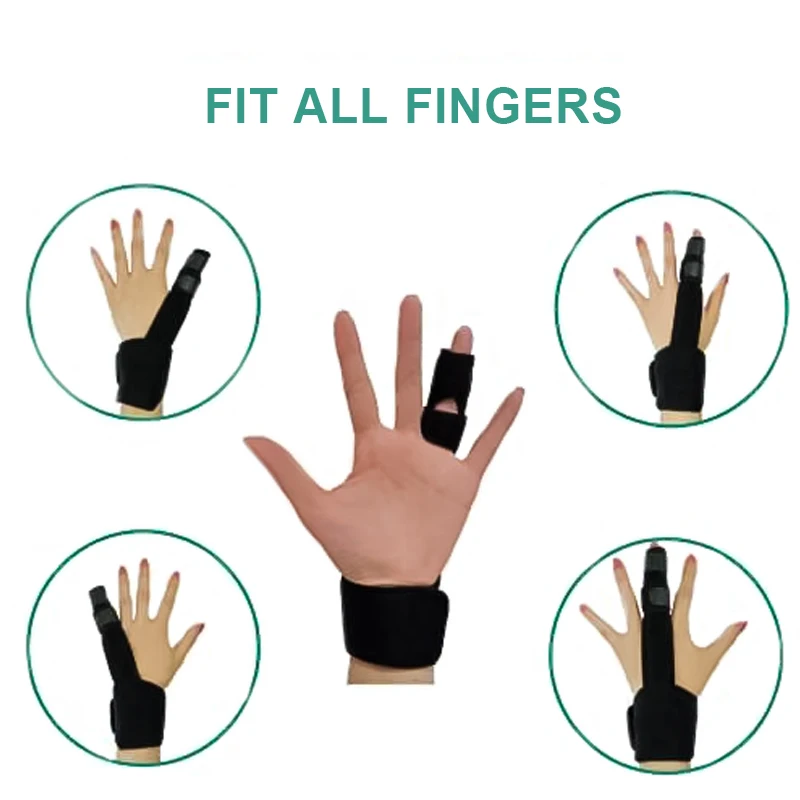 Compression Finger Splint Adjustable Finger Brace Trigger Finger Splint for Straightening Broken Fingers Injuries Arthritis