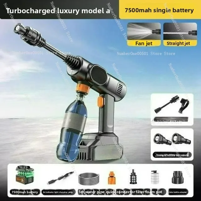 

Cordless Pressure Washer High Pressure Water Gun with Lithium Battery Portable Car Wash Machine Powerful Cleaning Tool