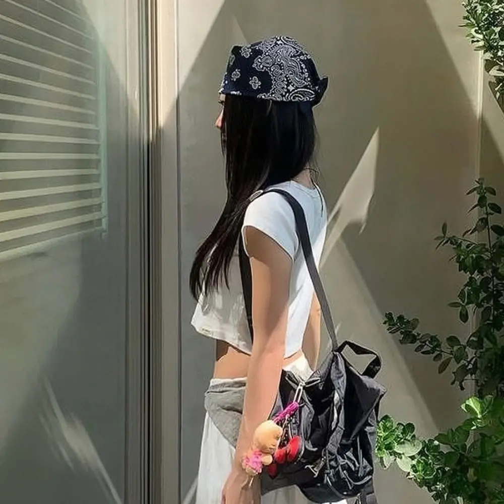 

Модный шарф для волос с леопардовым принтом Y2K, пикантная повязка для волос в стиле хип-хоп со звездой, бандана с буквенным принтом, бандана в стиле панк для девочек