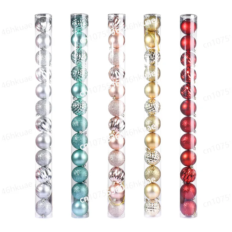 6Cm Custom Christmas Plastic Special-shaped Balls 12 Packs of Christmas Tree Decorations and Pendants