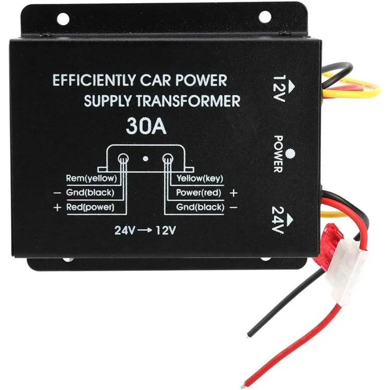 스텝다운 컨버터, 12v 레귤레이터, 24v ~ 12v 변압기 전압 모듈, 30A 자동차 전원 공급 장치 인버터