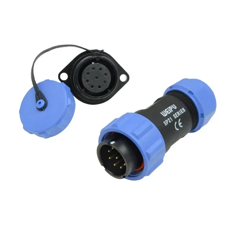 WEIPU SP21 2Pin 3Pin 4Pin 5 6 7 8 9Pin 12 15Pin Male Plug Female Flag Socket Waterproof Connector Outdoor Car LED Moto Auto Boat