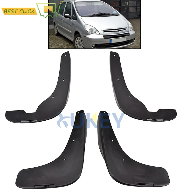 Set Molded Car Mud Flaps For Citroen Xsara Picasso 2000-2012 Mudflaps Splash Guards Mud Flap Mudguards Fender Front Rear 2011