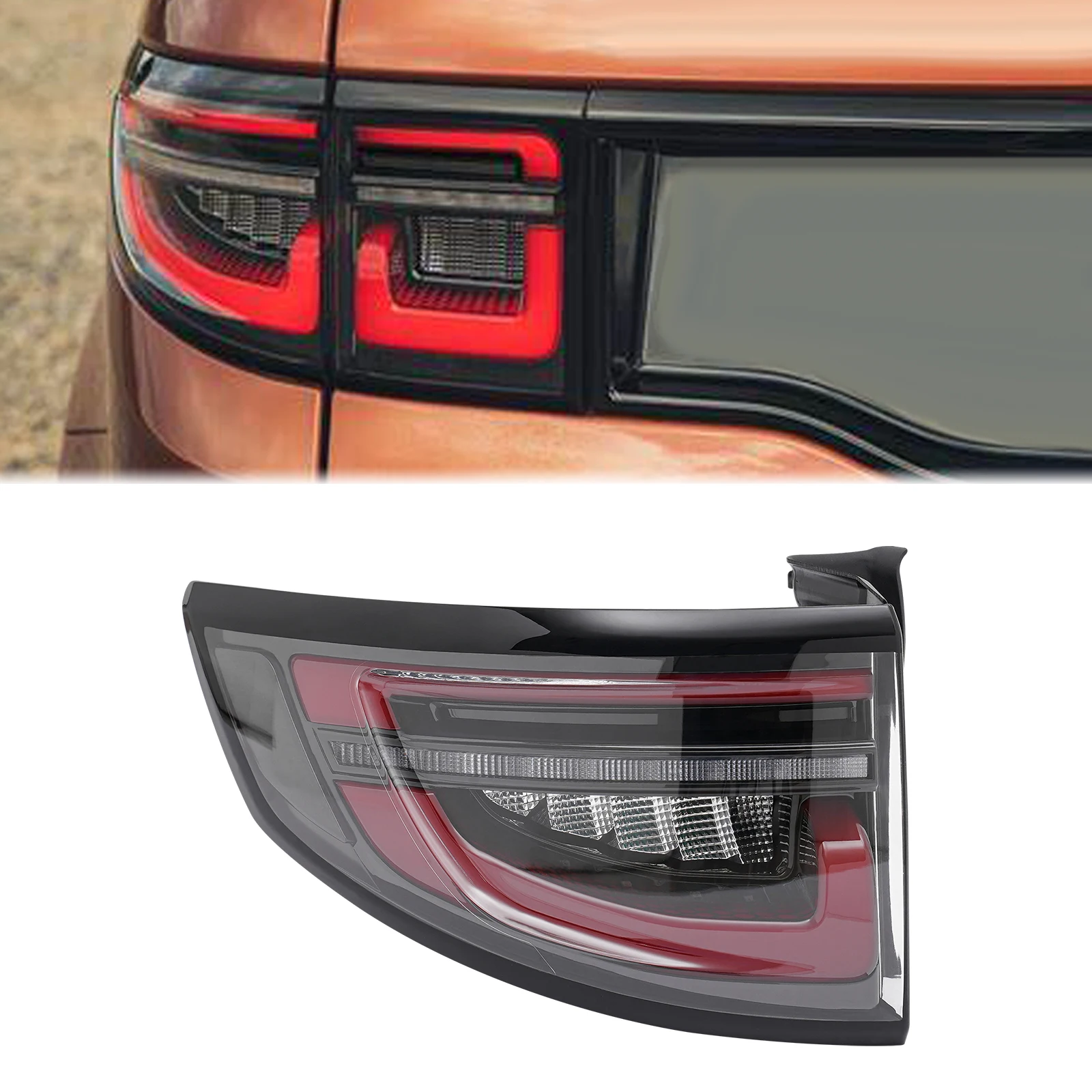 Luzes traseiras externas LED do lado esquerdo e direito, Lâmpada de freio para 2019 2020 2021 2022 Land Rover Discovery Sport, OEM LK7213405AC