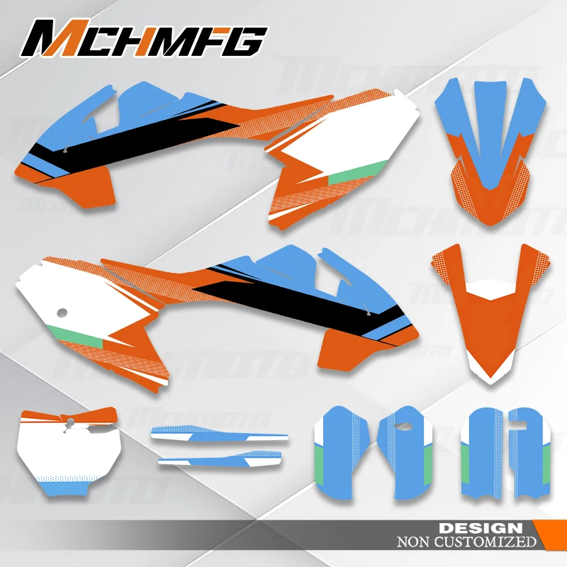 MCHMFG Motorcycle Graphics Background Decal Stickers Kit For KTM SX65 2016 2017 2018 2019 2020 2021 2022 2023 MC65 2021 2022