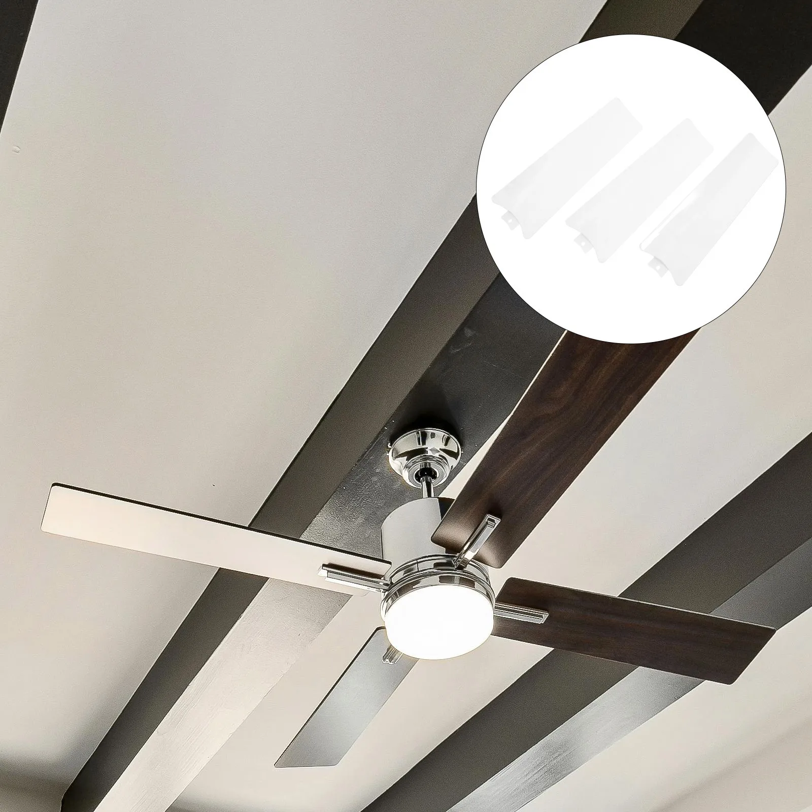 

3Pcs Compact Ceiling Fan Blades Replacement Small Plastic Leaves Easy Plug-in Installation Universal for Table Desk Standing