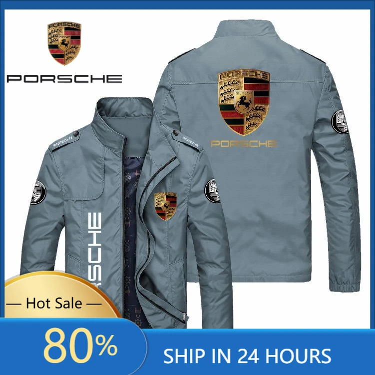 

Наклейки для интерьера автомобиля Porsche, мужская куртка на молнии с принтом логотипа, повседневная куртка для Porsche Cayenne, Panamera, Macan, 911