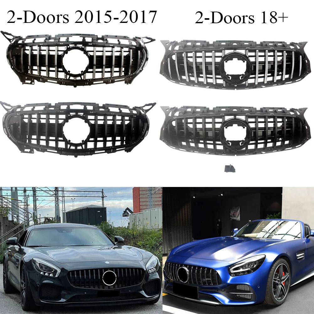 r Front Racing Facelift Grille Upper Radiator For Mercedes-Benz W190 C190 AMG GT GTS GT40 GT50 GT53 GT63 2-Door 2015-2017 2018+