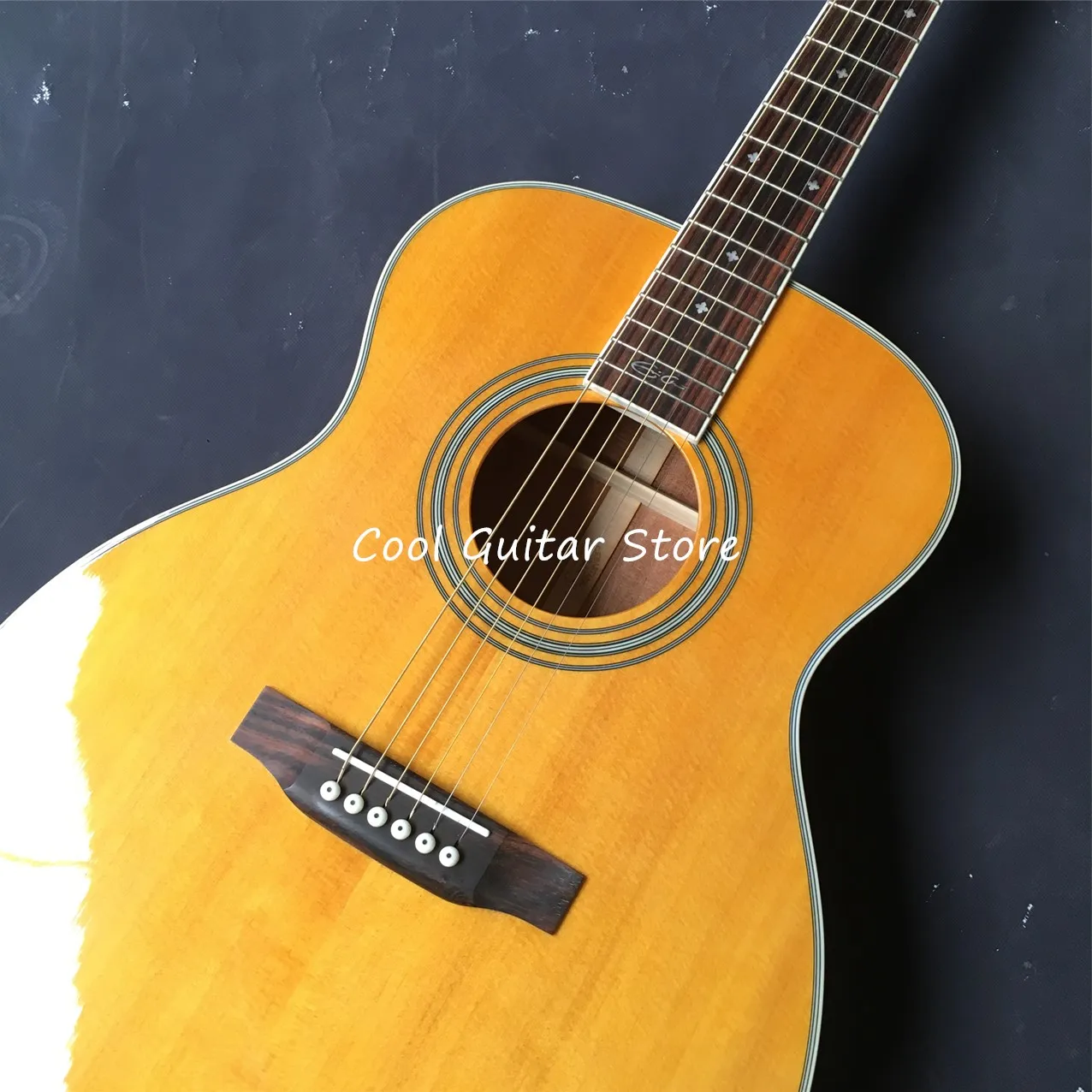 Solid Spruce Top OM28 Acoustic Guitar, Factory, Yellow Color Top,41 Inches,Top Quality,Free Shipping, New, 2023