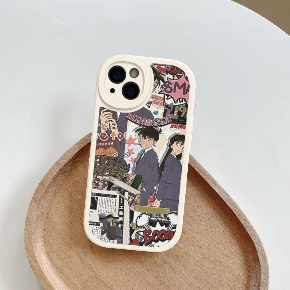 Anime Detective Conan Phone Case Hard Leather For iPhone 14 13 12 Mini 11 14 Pro Max Xs X Xr 7 8 Plus Fundas