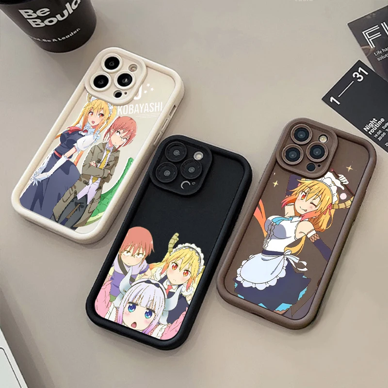 Мягкий чехол для телефона Kobayashi Tohru KannaKamui для Apple iPhone 15 14 13 12 11 XS XR X 8 7 Pro Max Plus