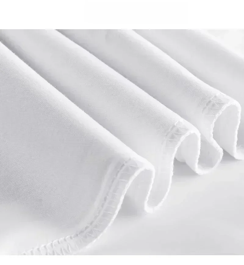Einfaches Minimalistisches Baumwoll-T-Shirt mit Rundhalsausschnitt Lockeres Lässiges Paar-Shirt Unisex – Detail 4