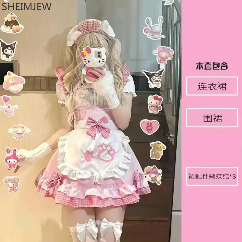 New Spring And Summer Girl Soft Girl Cat Cute Maid Outfit Cat Girl Maid Lolita Dress Classic Maid Lolita Apapanese Costume