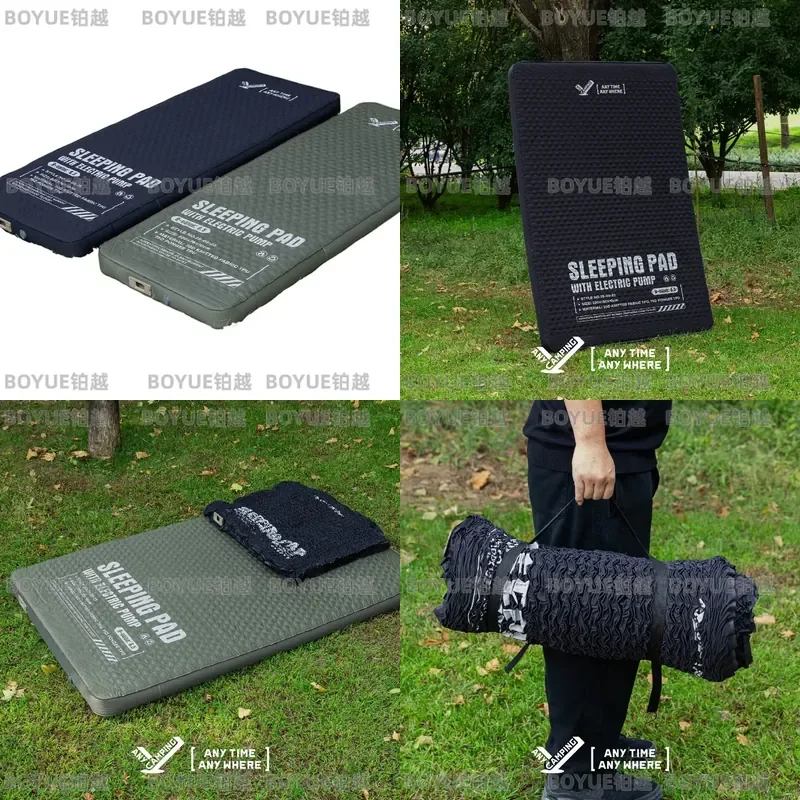 Portable Self Inflating Camping Mattress Pad Outdoor Hiking Sleeping Mat Single Double Air Bed Lightweight Travel Gear