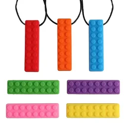 Baby Silicone Teether Kids Chew Necklace Sensory Chewy Pendant Oral Motor Toys Therapy Tools for Autism ADHD chidren's goods