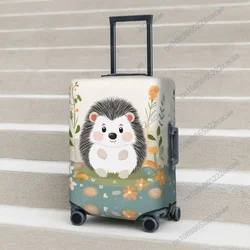 Kawaii Cartoon Kasgehog Valise Cover, Ananas, Animaux, Croisière, Voyage, Vacances, Amusant, Bagages, Accessoires, Protection