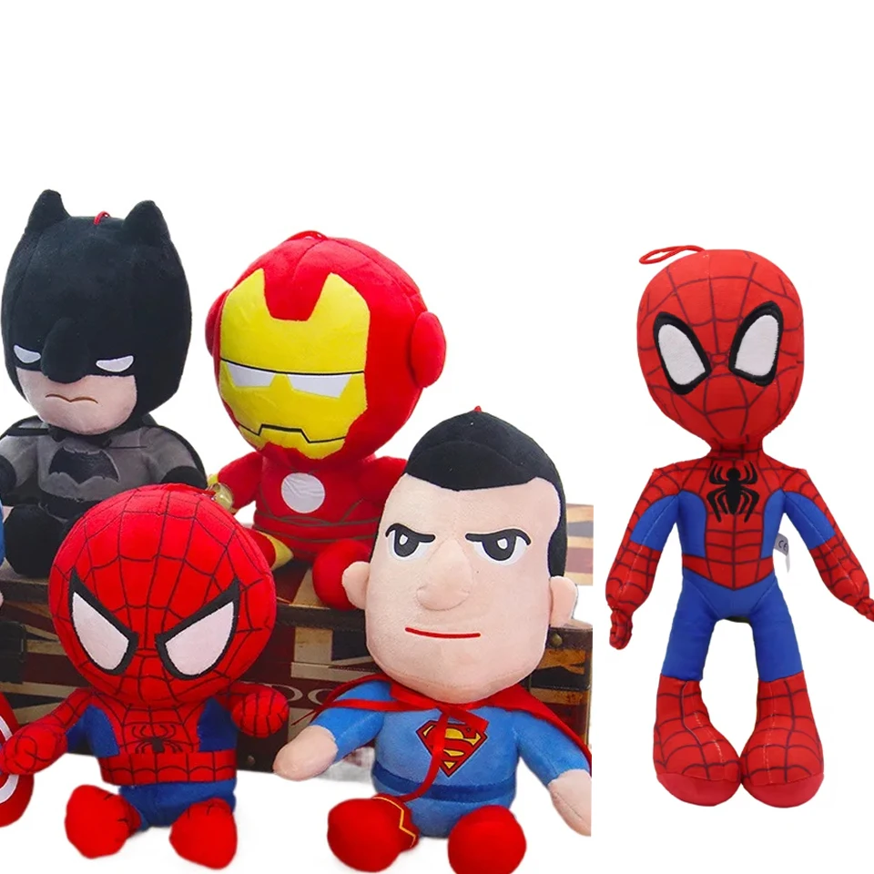 

STOCK 27cm Man Spidermaned Plush Toys Movie Dolls MarvelAvengers Soft Stuffed Hero Captain America Iron Christmas Gifts