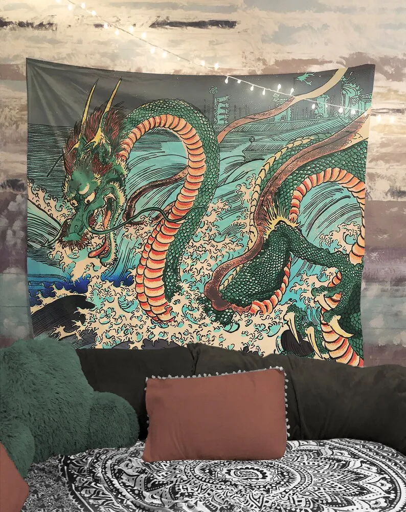 Dragon Japanese Ukiyo-E Utagawa Kuniyoshi Tapestry